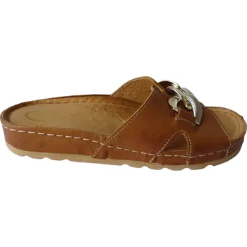 Dámská zdravotní obuv S 2080 - 068 hnědé široké zdravotní lehké nazouváky 37