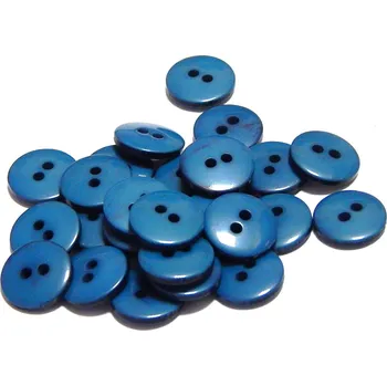 Knoflík GU208, Plastový knoflík, tmavý modrý, 11 mm / 1 kus
