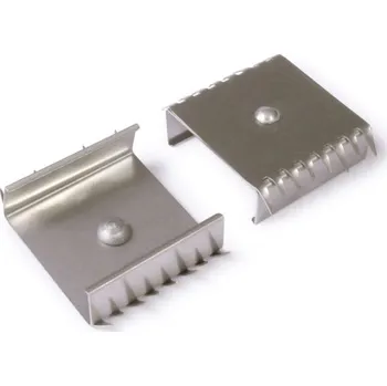 LED lišta Montážní úchyt U7 se zuby do drážky, nerez ocel, pár