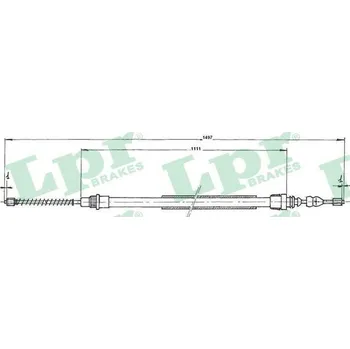 Lanko parkovací brzdy Tažné lanko, parkovací brzda, , 6006000595, LPR, C0697B
