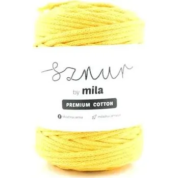 Příze MILA šňůra Premium Cotton 5mm Žlutá jasná