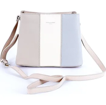 Kabelka Tříoddílová crossbody kabelka David Jones 6939-1 světlešedá | KabelkyproVas.cz