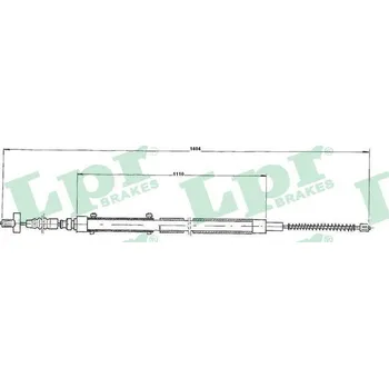 Lanko parkovací brzdy Tažné lanko, parkovací brzda, , 34301853, LPR, C0903B