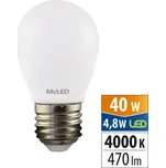 žárovka LED kapka E27, 5,5W, 4000K, CRI 80, 470 lm, 200° /ML-324.034.87.0/
