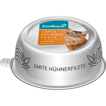 Krmivo pro kočku ZooRoyal Jemné kuřecí filety s krůtím masem 12 × 85 g
