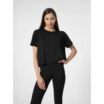 Dámské tričko 4F 4FSS23TFTSF152 DEEP BLACK Dámské sportovní tričko US S