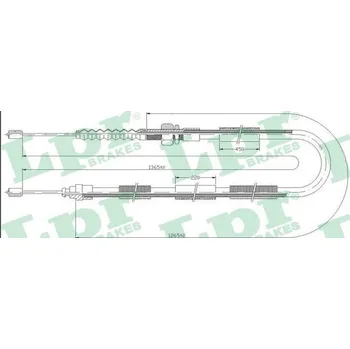 Lanko parkovací brzdy Tažné lanko, parkovací brzda, , 4745J4, LPR, C0113B