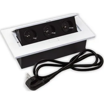 Elektrická zásuvka Zásuvka FLEXI 3 x 230 V AC (10 A) bílá