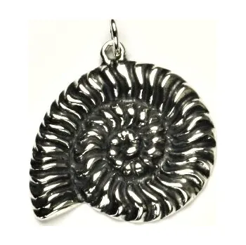 Přívěsek Stříbrný přívěsek ulita Ammonit - P290 (Stříbrná ulita)