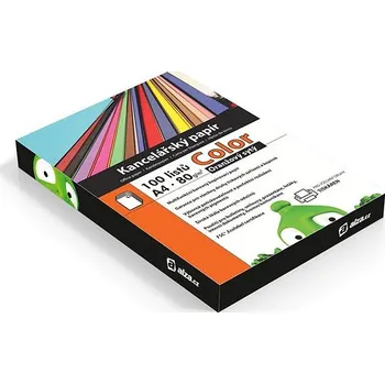Kancelářský papír Alza Color A4 oranžový sytý