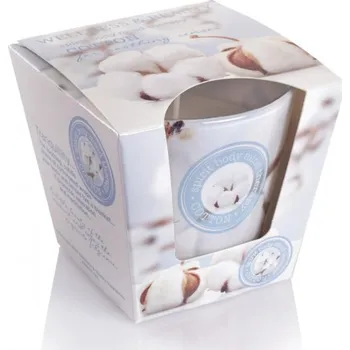 Svíčka Svíčka vonná Cotton ve skle 85/90/90