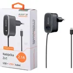 Aligator Síťová nabíječka USB-C + 1xUSB černá