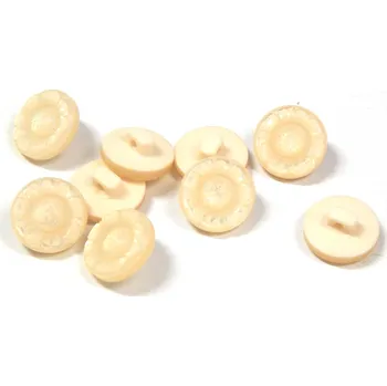 Knoflík GU402, Plastový knoflík, kytička, krémový, 24" / 1 kus