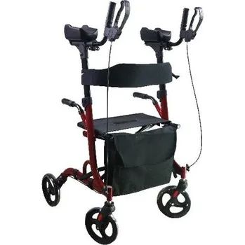 Chodítko pro seniory Armedical Support čtyřkolové předloketní chodítko metalická bordó