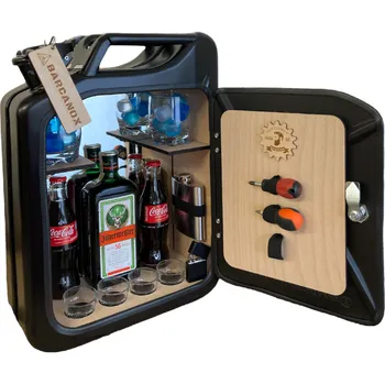 Dárkový potravinový koš Barcanox Kanystr bar speciál se zrcadlem černý