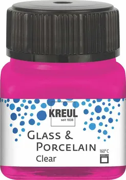 Speciální výtvarná barva C.Kreul Barva na sklo a porcelán Clear 20 ml růžová