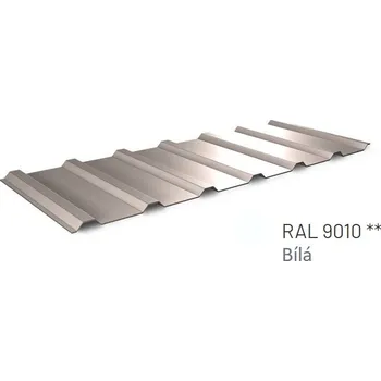 Střecha STATO Trapézový plech T18 poly - RAL 9010 - (bílá) - 0,7x1170x2000