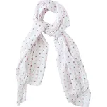 Bílý květovaný italský šátek