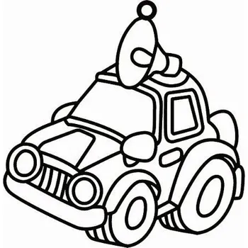 Závěsná sklíčka k vybarvení barvami na sklo cca 8 cm - 12. AUTO