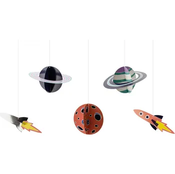 PartyDeco Závěsná dekorace vesmír 5 ks