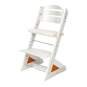 Jídelní židlička Dětská rostoucí židle Jitro Plus bílá Barva volitelného klínu.: Třešeň