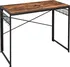 Psací stůl VASAGLE Skládací psací stůl industriální s háčky hnědý/černý