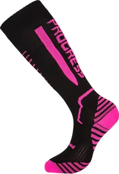Pánské ponožky Progress Compress Sox 8UU černé/neonově růžové
