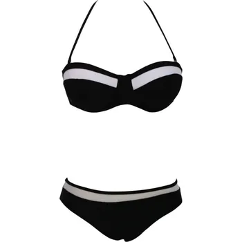 Dámské plavky Dvoudílné PLAVKY DÁMSKÉ push-up 141067-3 černá XS