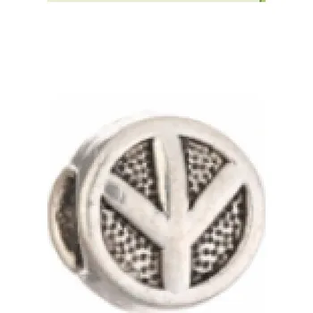 Korálek Korálek kovový Mír - TOPBEADS