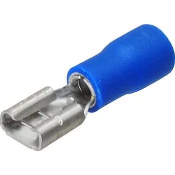 Auto elektroinstalace Dutinka plochá 4,8mm modrá - balení 100 ks