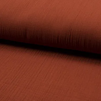 Mušelín/dvojitá gázovina cihlová, š.140