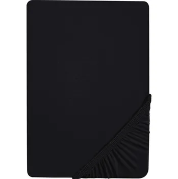 Prostěradlo Biberna Žerzejové napínací prostěradlo (černá, 140-160 x 200 cm)