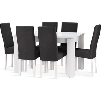 Jídelní set Nábytek PEGAS s.r.o. Jídelní set Neon 6 bílá/šedá