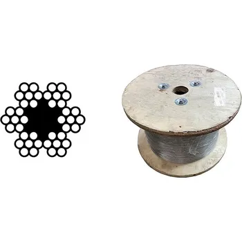 Lany MTR Lano ocelové DIN 3055 (6x7M-FC) velká cívka Varianta: Lano ocelové DIN 3055 (6x7M-FC) velká cívka 1,5mm Zn