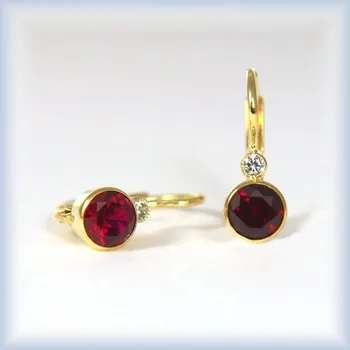 Náušnice žluté zlato