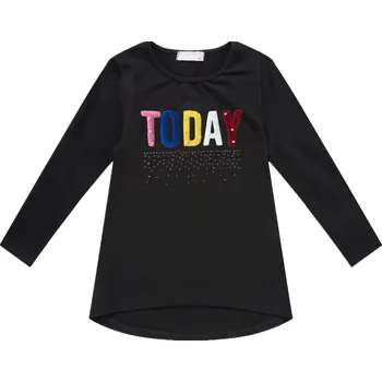 Dívčí tričko Dětské tričko kočka černé vel.116