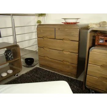 Komoda mořená šuplíková komoda z masivu AZIZI V (zásuvková komoda masiv )
