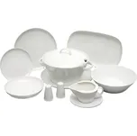 Jídelní souprava, karlovarský porcelán, Thun, Tom, bílá, 25 dílná