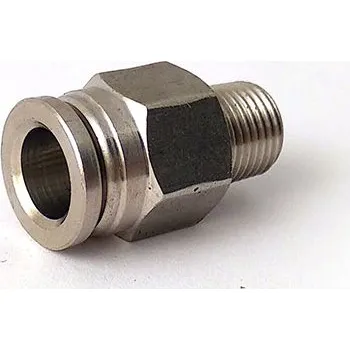 Cyklo nářadí Šroubení s vnějším závitem 1/8" nerez ∅ hadice 8mm (Pneumatická spojka přímá nerez ∅ hadice 8mm-závit 1/8")