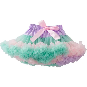 Dívčí sukně Duhovka sukně TUTU PETTI Extra objem pro 9-16 let cukrová vata (SUPER EXTRA OBJEM)
