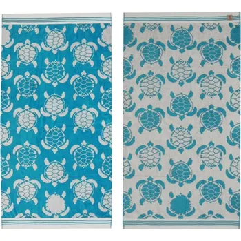 Oboustranná plážová osuška Sunflower Mini Turtle modrá