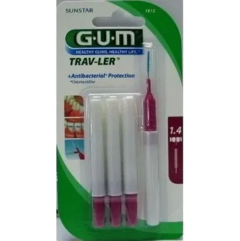 Dentální hygiena Sunstar - GUM Gum Trav-Ler průchodnost 1,2mm MK cylindrický 6ks + krytka