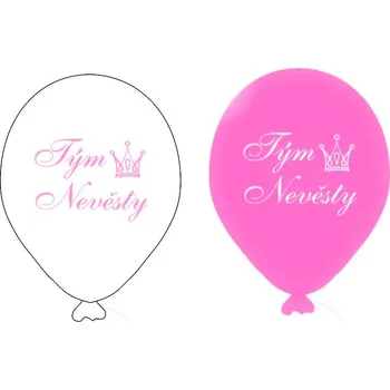 Balónek Balonek - tým něvěsty růžovo-bílý mix