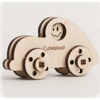 Dřevěná hračka CuteWood Dřevěné 3D puzzle Auto