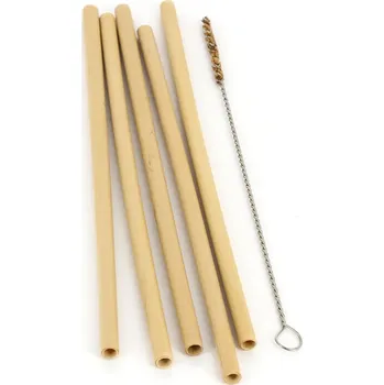 GLOBO Fair Trade Partner Bambusová brčka s čistícím štětečkem z Vietnamu, 5 ks