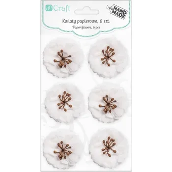 Papírový ubrousek DP Craft Ubrouskové květinky 4,5CM, 6ks bílé