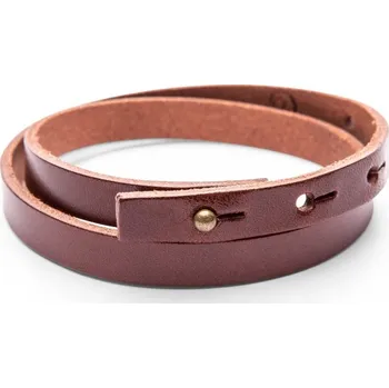 Náramek Kožený náramek tmavě hnědá