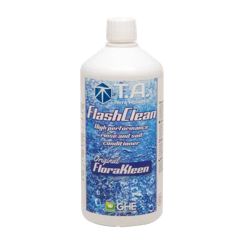 Hnojivo T.A. FlashClean (FloraKleen) 1L, průplachový/čistící prostředek (FlashClean je čistící roztok určen k odstranění zbytků hnojiv, které se časem nahromadí v hydroponických systémech, růstových médiích a substrátech.)