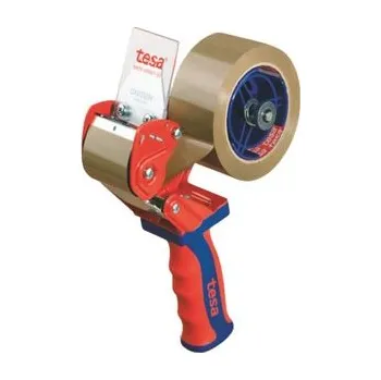 Lepicí páska Odvíječ balicí pásky tesa Comfort s brzdou, červený/modrý