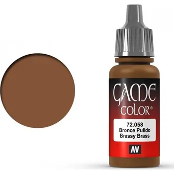 Modelářská barva Vallejo Game Color 72058 Brassy Brass 18 ml